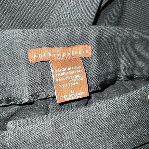 Anthropologie Jodphur Straight Leg Jeans Size 4 Black Made in Italy - Picture 6 of 6